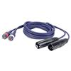 CAVO RCA DAP AUDIO FL26150 2X RCA Male L/R > 2 XLR/M 3 p. LUNGHEZZA 1,5 MT